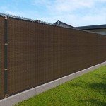 4' x 32' Privacy Fence Screen in Brown with Brass Grommet 85% Blockage Windscreen Outdoor Mesh Fencing Cover Netting 150GSM Fabric - Custom Size