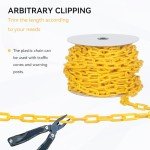 98.5 Feet Plastic Chain Links Fence and Gate Yellow Durable Privacy Protection Blends with Landscaping Easy to Install Ideal for Home and Business