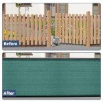 LOMGDOVC 5m x 2m Privacy Screen Fence, Heavy Duty Fencing Shade Cover, Garden Privacy Fence Screening Mesh Shade Net for Wall Garden Yard Backyard with Cable and String (Green)