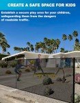 Driveway Net Fence Gate Mesh - Outdoor Barrier Portable for Backyard Yard - Gates Stop Ball Basketball Dogs Pool Garage Area Guard