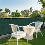 UPGRADE Privacy Fence Screen 90% Visual Blockage 5'x50' Dark Green Outdoor 175 GSM HDPE Mesh Panels for Deck,Balcony,Backyard,Patio with Zip Ties,Customized，A494