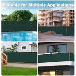 UPGRADE Privacy Fence Screen 90% Visual Blockage 5'x50' Dark Green Outdoor 175 GSM HDPE Mesh Panels for Deck,Balcony,Backyard,Patio with Zip Ties,Customized，A494