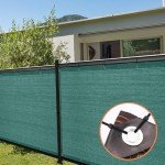 LOMGDOVC 5m x 2m Privacy Screen Fence, Heavy Duty Fencing Shade Cover, Garden Privacy Fence Screening Mesh Shade Net for Wall Garden Yard Backyard with Cable and String (Green)