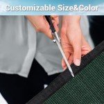 UPGRADE Privacy Fence Screen 90% Visual Blockage 5'x50' Dark Green Outdoor 175 GSM HDPE Mesh Panels for Deck,Balcony,Backyard,Patio with Zip Ties,Customized，A494