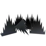 Black Metal Security Fence Spikes with Screws Security Fence Spikes Outdoor Anti Climb Spikes for Keep Defenders Repellent Thief Away Scare Squirrel Home Security Improvement (Black) (24)