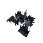 RZGZKLSH 12 Pcs Outdoor Anti Climb Spikes,Intruder Deterrent Fence Spikes,Safety Anti Climb Fence Wall Spikes,Home Security Improvement, Stop Thief, Fence or Wall Decoration(Black)