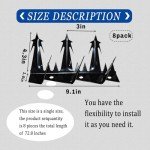 YAKUST Metal Anti Climb Spikes for Fences and Walls，Heavy Duty Metal Fence Spikes