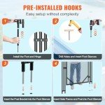VEVOR NLGTR01 4 x 2.5 Ft, Easy DIY Installation Inground Gate Kit with Stainless Steel Latch, Removable Child & Pet Security Pool Fencing, Black