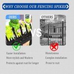 YAKUST Metal Anti Climb Spikes for Fences and Walls，Heavy Duty Metal Fence Spikes