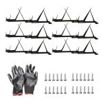 6-Pack Fence Spikes (9.8 x 1.8 x 3.4 in) - Anti-Climb Metal Fence Wall Spikes for Home Security, Burglary Deterrent, and Fence or Wall Decoration