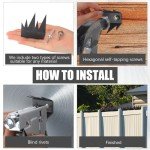 Yaocom 12 Pcs Security Fence Spikes with Screws Intruder Deterrent Fence Wall Spikes Metal Pigeon Spikes for Outside Railing Roof Anti Theft Anti Climbing Bird Repellent Home Security Improvement