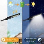 Aofuery Solar Flood Lights Outdoor, Solar Street Lights Outdoor with Motion Sensor, Solar Parking Lot Lights for Roads, Garages, Yards and Barns