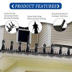YAKUST Metal Anti Climb Spikes for Fences and Walls，Heavy Duty Metal Fence Spikes