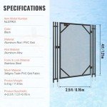 VEVOR NLGTR01 4 x 2.5 Ft, Easy DIY Installation Inground Gate Kit with Stainless Steel Latch, Removable Child & Pet Security Pool Fencing, Black