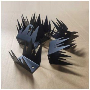RZGZKLSH 12 Pcs Safety Anti Climb Fence Wall Spikes,Intruder Deterrent Fence Spikes,Outdoor Anti Climb Spikes,Home Security Improvement, Stop Thief, Fence or Wall Decoration(Black)