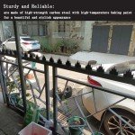 RZGZKLSH 12 Pcs Outdoor Anti Climb Spikes,Intruder Deterrent Fence Spikes,Safety Anti Climb Fence Wall Spikes,Home Security Improvement, Stop Thief, Fence or Wall Decoration(Black)