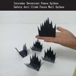 RZGZKLSH 12 Pcs Intruder Deterrent Fence Spikes, Safety Anti Climb Fence Wall Spikes, Outdoor Anti Climb Spikes, Home Security Improvement, Stop Thief, Fence or Wall Decoration(Black