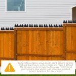 Yaocom 12 Pcs Security Fence Spikes with Screws Intruder Deterrent Fence Wall Spikes Metal Pigeon Spikes for Outside Railing Roof Anti Theft Anti Climbing Bird Repellent Home Security Improvement