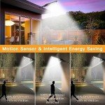 Aofuery Solar Flood Lights Outdoor, Solar Street Lights Outdoor with Motion Sensor, Solar Parking Lot Lights for Roads, Garages, Yards and Barns
