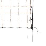 Electric Fence Energiser & Poultry Netting 50m Roll Fencing Battery Powered Controller 10KM Range Chicken Hen Turkey Net Mesh 11 Wires 120cm High 14 Double Spikes Repair Kit Ground Spikes Earth Stake