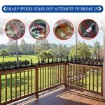 YAKUST Metal Anti Climb Spikes for Fences and Walls，Heavy Duty Metal Fence Spikes
