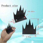 RZGZKLSH 12 Pcs Outdoor Anti Climb Spikes,Intruder Deterrent Fence Spikes,Safety Anti Climb Fence Wall Spikes,Home Security Improvement, Stop Thief, Fence or Wall Decoration(Black)