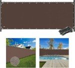 Privacy Fence Screen 6 x 50 ft Garden Privacy Fence Panels Covering Chain Link Garden Fence Heavy Duty Garden Windscreen Fencing Mesh for Outdoor Balcony Backyard Deck Porch Patio (Brown)