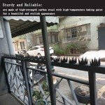 RZGZKLSH 12 Pcs Safety Anti Climb Fence Wall Spikes,Intruder Deterrent Fence Spikes,Outdoor Anti Climb Spikes,Home Security Improvement, Stop Thief, Fence or Wall Decoration(Black)