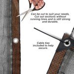 Gekufa Privacy Netting 2mx10m Garden Screening 130g/m² Fence Screening 90% HDPE Outdoor Shading Net UV-Resistant Tear-Resistant Windbreak Netting with Cable Ties, Grey