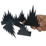 Black Metal Security Fence Spikes with Screws Security Fence Spikes Outdoor Anti Climb Spikes for Keep Defenders Repellent Thief Away Scare Squirrel Home Security Improvement (Black) (24)