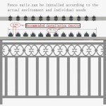 RZGZKLSH 12 Pcs Outdoor Anti Climb Spikes,Intruder Deterrent Fence Spikes,Safety Anti Climb Fence Wall Spikes,Home Security Improvement, Stop Thief, Fence or Wall Decoration(Black)