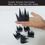 RZGZKLSH 12 Pcs Safety Anti Climb Fence Wall Spikes,Intruder Deterrent Fence Spikes,Outdoor Anti Climb Spikes,Home Security Improvement, Stop Thief, Fence or Wall Decoration(Black)