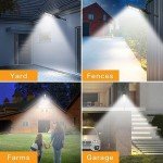 Aofuery Solar Flood Lights Outdoor, Solar Street Lights Outdoor with Motion Sensor, Solar Parking Lot Lights for Roads, Garages, Yards and Barns