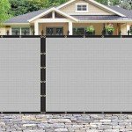 Gekufa Privacy Netting 2mx10m Garden Screening 130g/m² Fence Screening 90% HDPE Outdoor Shading Net UV-Resistant Tear-Resistant Windbreak Netting with Cable Ties, Grey