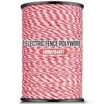 Saysurey 1640 ft Electric Fence Polywire, Electric Fencing Poly Wire, 1/8" Dia, 6 Stainless Steel Strands for Conductivity Rust Resistance and UV Resistant for Livestock (Red and White)