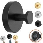 Luxe Hold No-Drill Hooks - 2024 Upgraded Suction Cup Hooks Stainless Steel Waterproof Suction Cup Hooks for Shower/Bathroom/Hanging Towels/Mounting on Glass Shower Doors/Tile/Mirrors (1, Black)