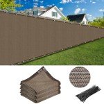 Garden Fence Screening 2 x 10 m Privacy Fence Panels Covering Chain Link Garden Fence Heavy Duty Garden Windscreen Fencing Mesh for Garden Pergola Patio Plants Chicken Coop Outdoor (Brown)
