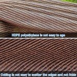 Privacy Fence Screen 6 x 50 ft Garden Privacy Fence Panels Covering Chain Link Garden Fence Heavy Duty Garden Windscreen Fencing Mesh for Outdoor Balcony Backyard Deck Porch Patio (Brown)