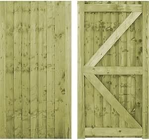 Wooden Featheredge Garden Gate Pedestrian Gate Wooden Pressure Treated 6ft 180cm,wooden garden gate, garden gates wooden, garden gates wooden, (180cm High x 120cm Wide x 6cm Deep)