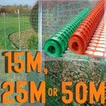 Smith & Barker ECONOMY 80gsm Temporary Barrier Mesh15M 25M 50M Green & Orange Fence Mesh Outdoor Garden Plastic Netting Mesh Fence (25m, Green)