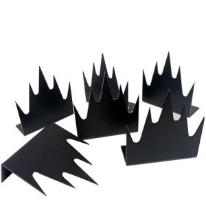Deterrent Fence Wall Spikes with Screws Security Fence Spikes Outdoor Anti Climb Spikes for Keep Defenders Repellent Thief Away Scare Squirrel Home Security Improvement (Black) (12)