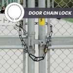Gate Chain Lock 20 inch Stainless Steel Gate Link Chain Lock with Both-Ended Carabiners Hanging Swing Chair Chain Latches for Outdoor Fences Pet Cage Horse Goat Cow Corral Supplies 3mm Thick Black