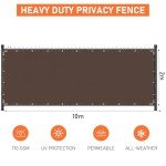 Garden Fence Screening 2 x 10 m Privacy Fence Panels Covering Chain Link Garden Fence Heavy Duty Garden Windscreen Fencing Mesh for Garden Pergola Patio Plants Chicken Coop Outdoor (Brown)