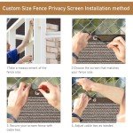Privacy Fence Screen 6 x 50 ft Garden Privacy Fence Panels Covering Chain Link Garden Fence Heavy Duty Garden Windscreen Fencing Mesh for Outdoor Balcony Backyard Deck Porch Patio (Brown)