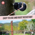 Saysurey 1640 ft Electric Fence Polywire, Electric Fencing Poly Wire, 1/8" Dia, 6 Stainless Steel Strands for Conductivity Rust Resistance and UV Resistant for Livestock (Red and White)
