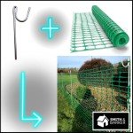 Smith & Barker ECONOMY 80gsm Temporary Barrier Mesh15M 25M 50M Green & Orange Fence Mesh Outdoor Garden Plastic Netting Mesh Fence (25m, Green)