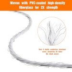 Wowangce Electric Fence Polywire 1000 Feet(305m) Length, 0.3 Inch Wide(8mm) Electric Fencing Wire with 6 Stainless Steel Strands Portable Electric Fence Rope for Livestock Garden