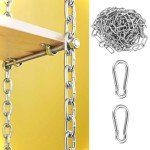 Stainless Steel Chains, Heavy Duty Chain Links, Metal Chain Security Chain, Galvanized Steel Welded Link Chains for Fence Gate Door Bike Bicycle Swing Security Lock Lift Chains (3mm*4m)