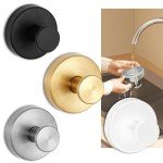 Luxe Hold No-Drill Hooks - 2024 Upgraded Suction Cup Hooks Stainless Steel Waterproof Suction Cup Hooks for Shower/Bathroom/Hanging Towels/Mounting on Glass Shower Doors/Tile/Mirrors (1, Black)