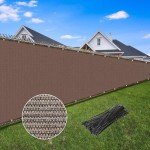 Privacy Fence Screen 6 x 50 ft Garden Privacy Fence Panels Covering Chain Link Garden Fence Heavy Duty Garden Windscreen Fencing Mesh for Outdoor Balcony Backyard Deck Porch Patio (Brown)
